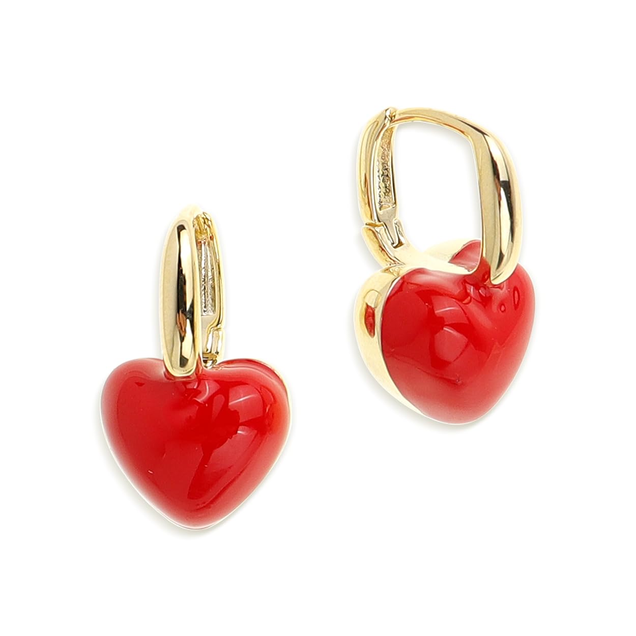Sonateomber Heart Hoop Earrings for Women, Valentine Large Chunky Love Huggie Earing Wedding Prom Hypoallergenic Fashion Jewelry Gift.