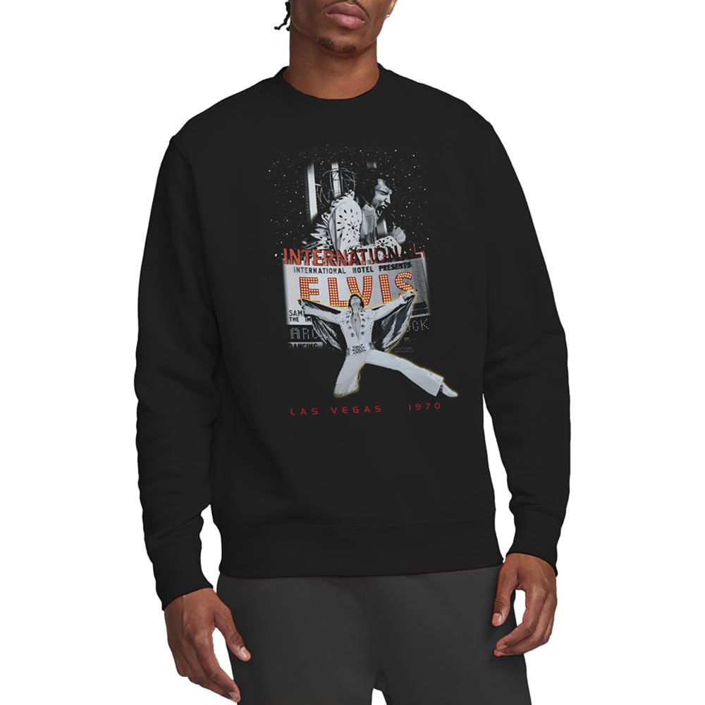 Elvis Presley Las Vegas Unisex Sweatshirt, Black, XX-Large