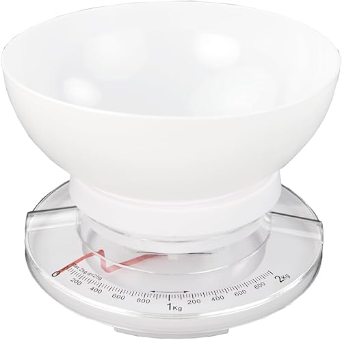 Miniatura 2 de Home Basics Báscula de cocina para alimentos, blanca, 7" x 7" x 3"