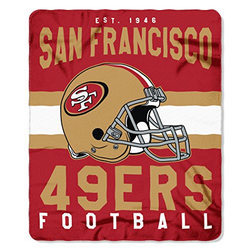 Northwest NFL San Francisco 49ers Unisex-Adult Fleece Throw Blanket 50 x 60 Singular