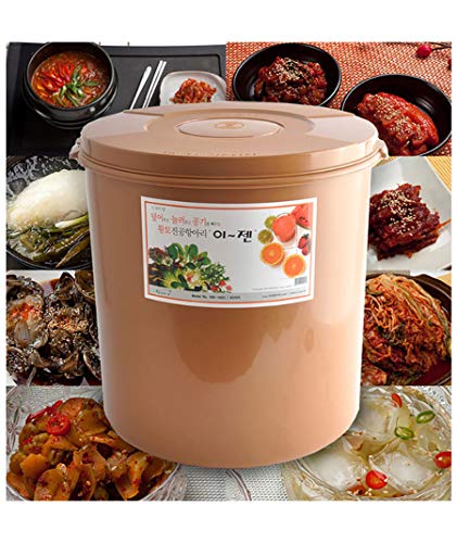 E-Jen Premium Kimchi, Sauerkraut Container Probiotic Fermentation with Inner Vacuum Lid Round (0.4 gal/ 1.5L)