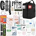 Survival Kits, 174Pcs Survival Gear First Aid Kit IFAK with Molle System Essential Camping Gear Emergency Medical Supplies for Car Fishing Hunting Outdoor Adventure