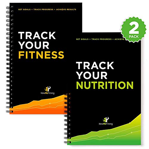 Workout Log Book and Nutrition Log Book - 25-Week Designed by Experts, w/Illustrations : Track Gym Workouts, Track Food Intake and Nutrition: Sturdy Binding, Thick Pages & Laminated, 1 of Each
