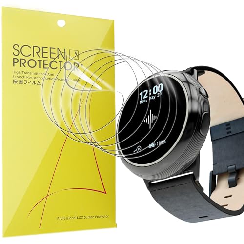 Lamshaw Compatible for Soundbrenner Core 2 Screen Protector, [6 Pack] Full Coverage TPU Clear Film Compatible for Soundbrenner Core 2 Smart Watch (6 Pack)