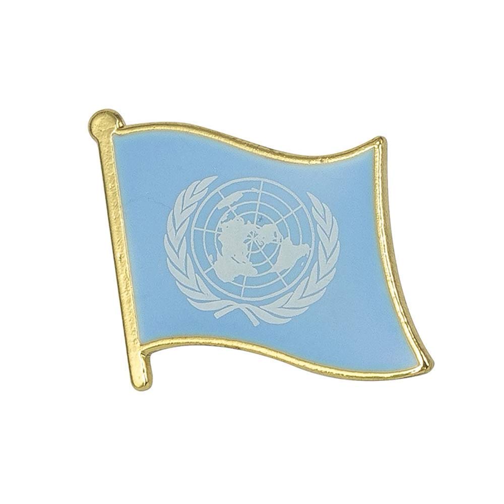 Panda Loco PinsUnited Nations UN Flag Lapel Pin – International Peace Badge – Diplomatic Emblem Brooch – Size: 1.6cm x 1.9cm