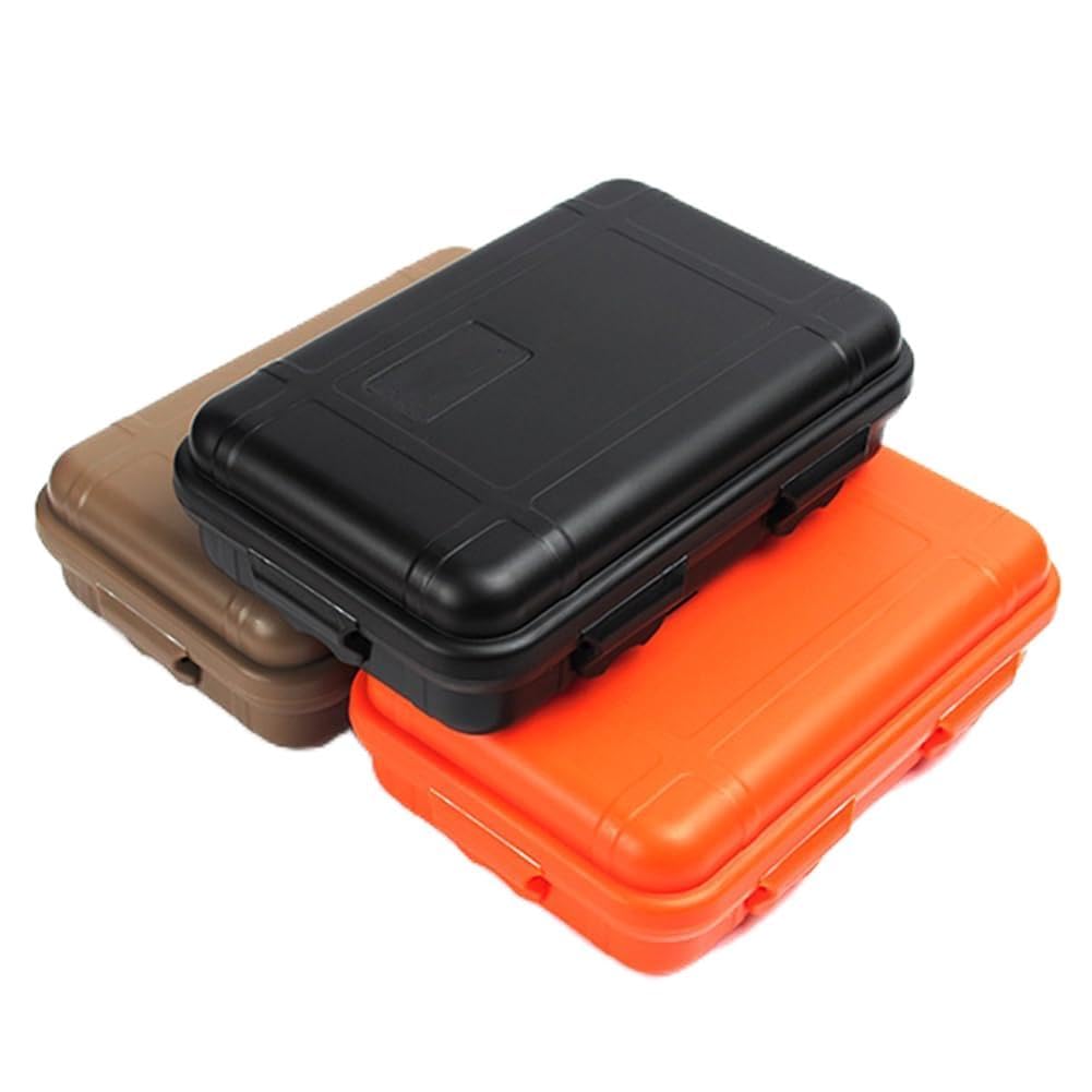 Heavy duty Waterproof Storage Box for Camping and Water Sports Protect Your Gear (Black (Black (L))