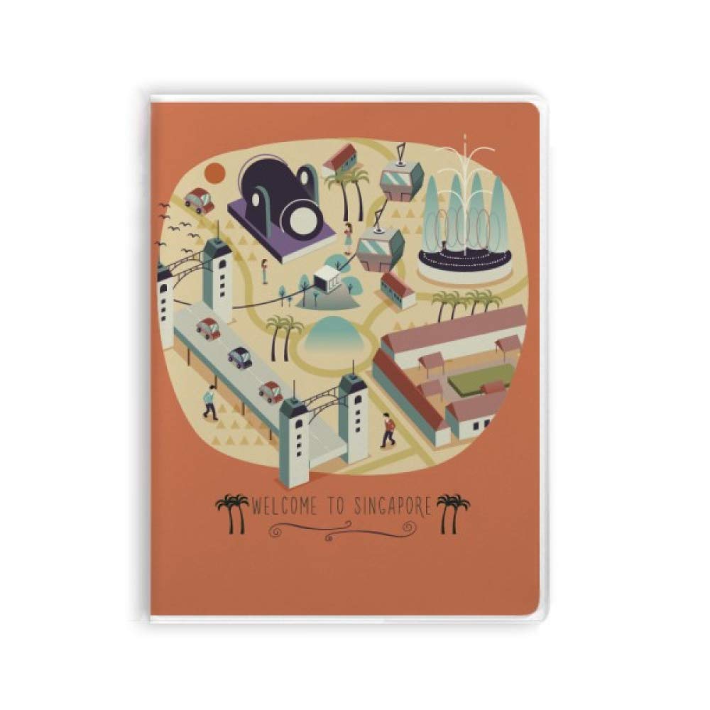 Carnet de notes Singapour avec couverture souple et pages lignées - 4