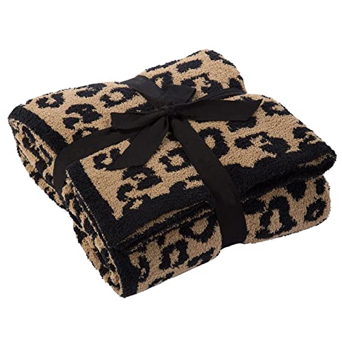 DELIBEST Manta de lujo de leopardo, manta de franela súper suave, acogedora y cálida manta de guepardo para sofá, cama, sala de estar, viajes Cover