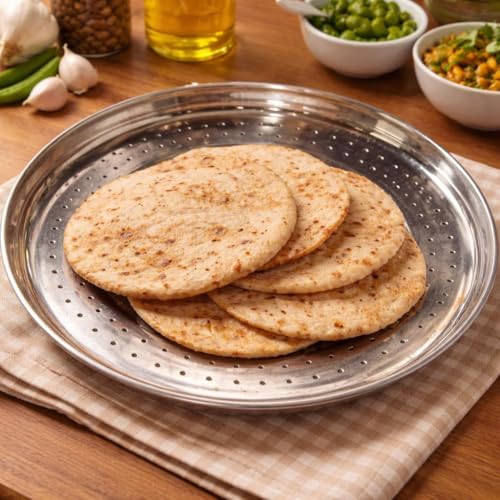 Image of Chapati Jali for Gas Stove, Phulka & Paratha Roaster, Rust-Proof Food Grade Steel Roti Maker Net Durable Kitchen Tawa Accessory (S.S BHAKHRI DISH)