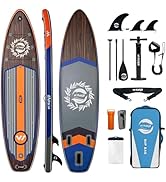 WNOVA Extra Wide Inflatable Paddle Board, 11' x 34" x 6" Stand Up Paddle Board for Adults, SUP Ac...