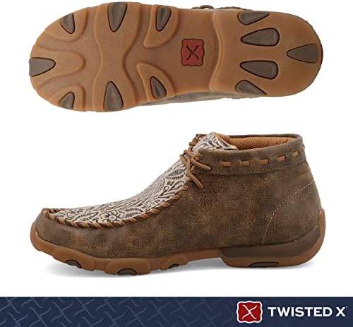 Twisted X Women's Chukka Embossed Vamp Moccasins, Bomber & Nude Print, 8(M) | Image 2