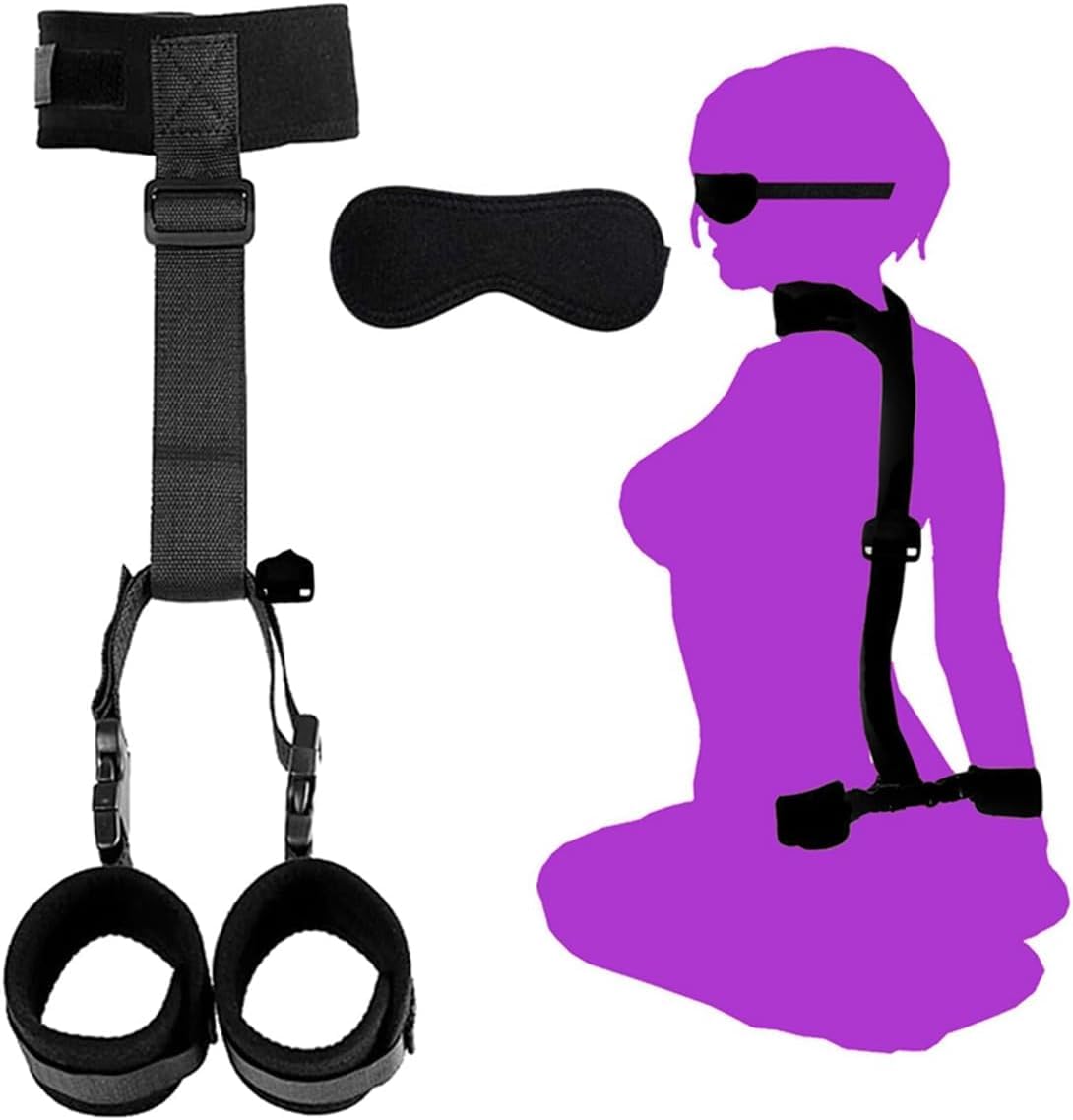 Spreaders Bar Legs and Hands Bondge Ties for Bed Sex Restraints Bondage Kit Toys Cuffs for Women Bed Straps Restraints Sex Tie Downs Under King Mattress Queen Size Bed Adult Play