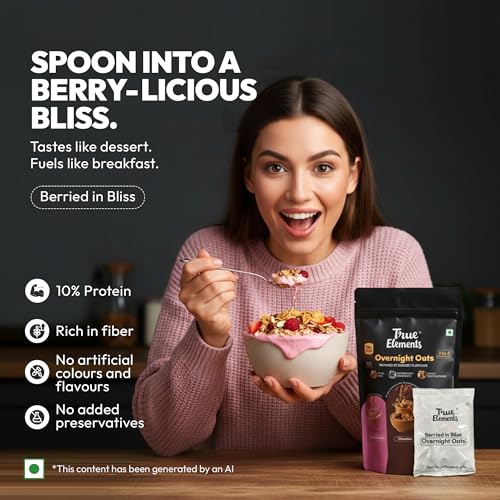 Image of True Elements Overnight Oats - Inspired By Dessert Flavours 372gm