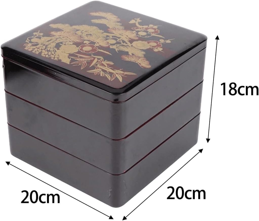 Boîte à bento en plastique 3 couches