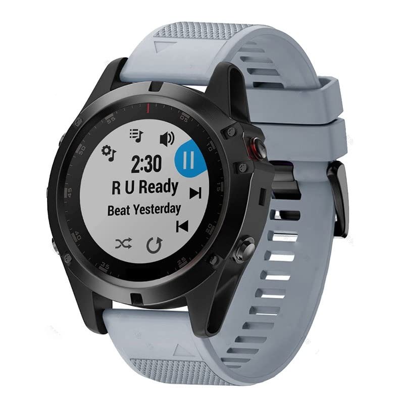 Correa de silicona de 26mm para Garmin Fenix 5X y 6X pulsera de repuesto en color ágata