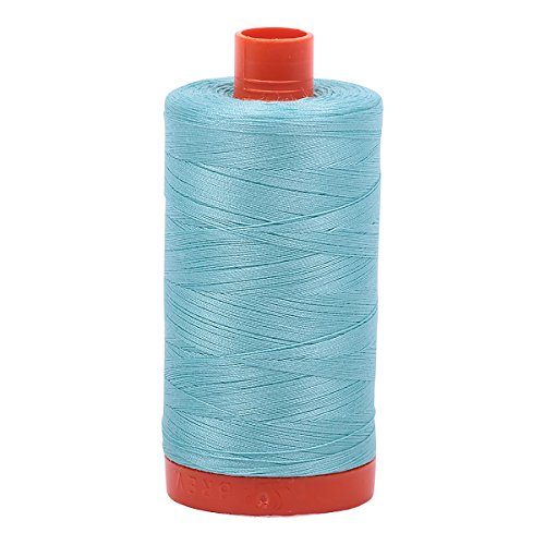 AURIFIL USA 1,422yd-Light Aurifil Mako Cotton Thread Solid 50wt 1422yds, Light Turquoise