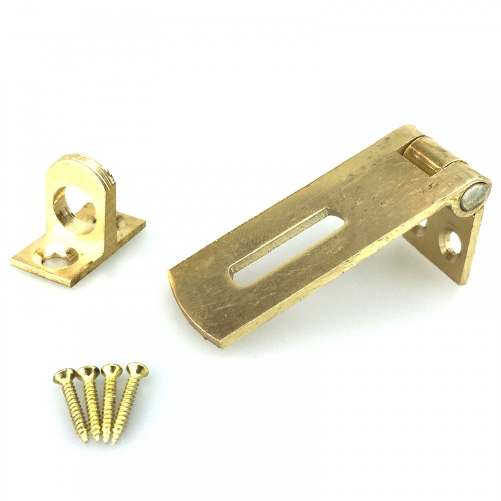 Securit Brass Cabinet Hasp & Staple 38Mm