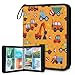 Kuquteed Excavator Car Trading Card Binder 4 Pocket 400 Cards Holder Collector Album with 50 Removable Sleeves Toys Gifts for Boys Girls Truck Sports Game Cards