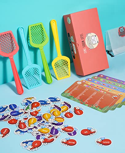 Gamenote Sight Words Game - 520 Dolch Fry Site Words With 4 Fly Swatters From Pre K To 3Rd Grade Swat Educational Learning Games For Kindergarten Classroom #TOP4