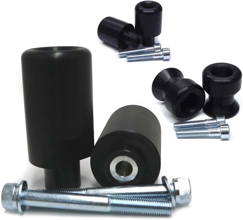 Shogun Suzuki GSXR600 GSXR 600 GSXR750 GSXR 750 2004 2005 Black Complete No Cut Frame Slider Kit Includes No Cut Frame Sliders Swing Arm Spools and Bar Ends - 755-5409 - MADE IN THE USA