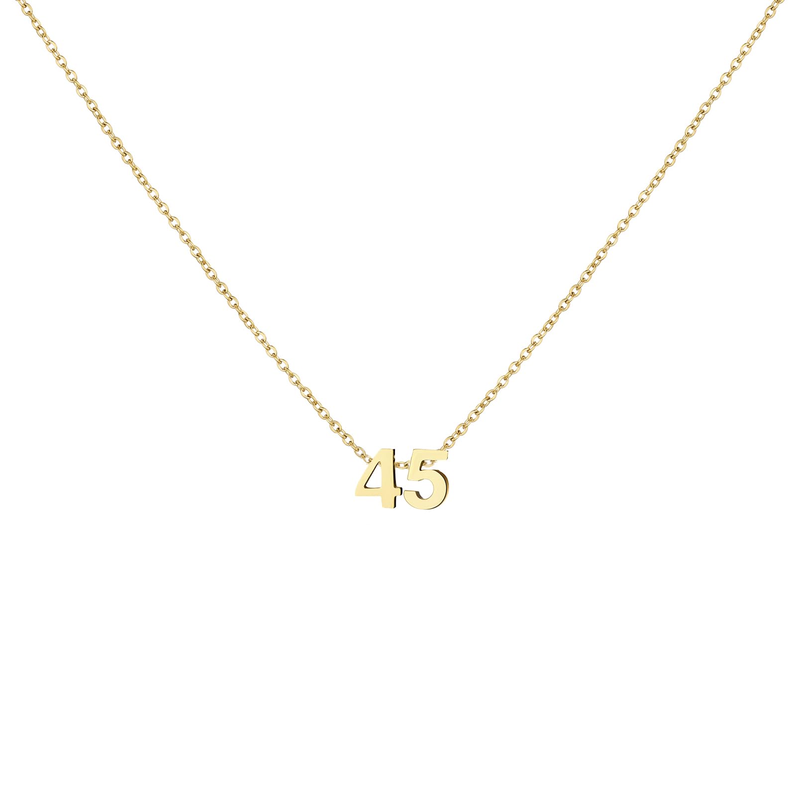 LOXUAKAM Number Necklace for Women Dainty 18K Gold Plated Pendant Necklace Charm Birth Month Personalized Jewelry Birthday Gift