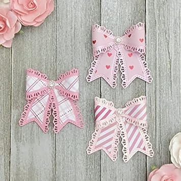 ZFPARTY Bow with Hanging Tails Metal Cutting Dies Stencils for DIY Scrapbooking Decorative Embossing DIY Paper Cards