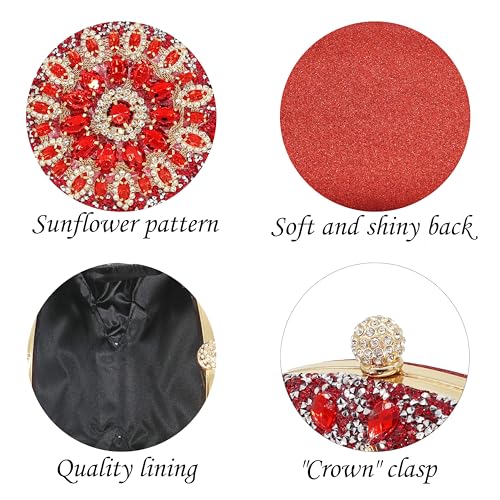 Image of MAIRLOM Rhinestone Clutch Purses for Women Evening Bag Sparkly Handbag | Diamond Clutches Purse Glitter Crystal Gemstone Shoulder Bags Luxury Handbags for Wedding Formal Party Prom