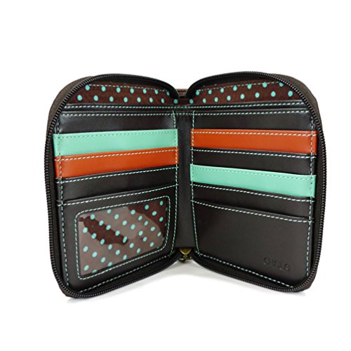 Image of CHALA Zip Around Wallet, Wristlet, 8 Credit Card Slots, Sturdy Pu Leather