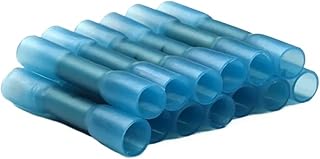EJPPDHCO Conectores termorretráctiles, aislados, Impermeables, terminales de crimpado, Sellado a Tope, Empalme de Cables eléctricos, 200/500/800/1000 Unidades(BLU,200pcs)
