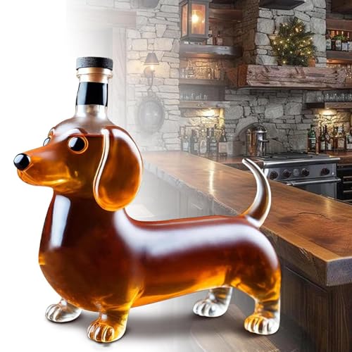 Décanteur à whisky design teckel : le cadeau idéal pour amateur de vin et de décoration