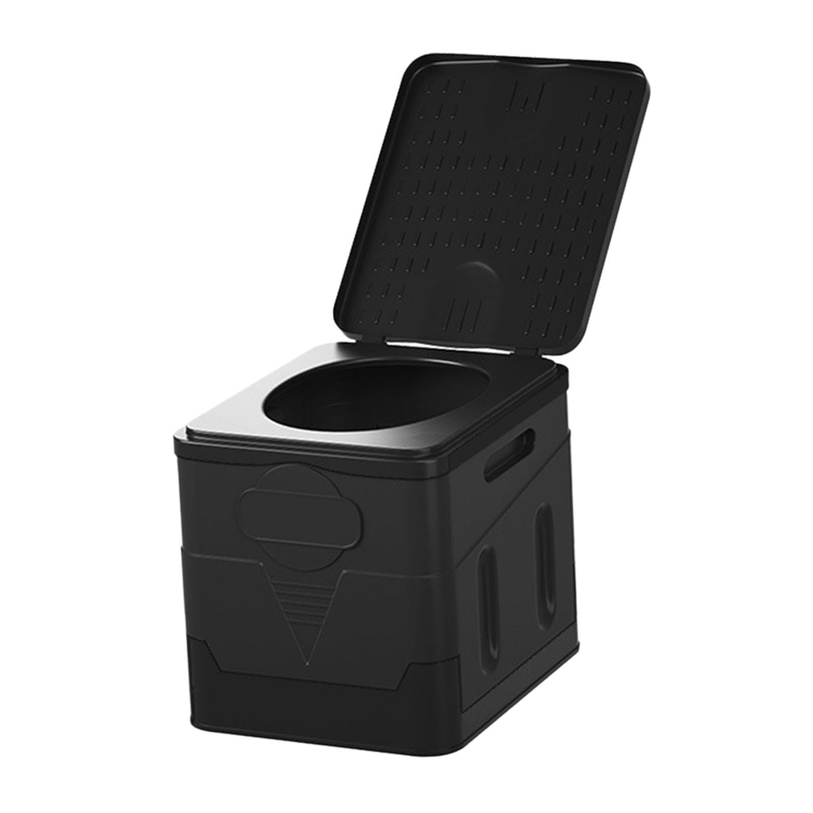 harayaa Inodoro Plegable para Acampar, Orinal para Adultos, con Cubierta, Duradero, Plegable, para Viajes en Coche, RV, Camping, Barco