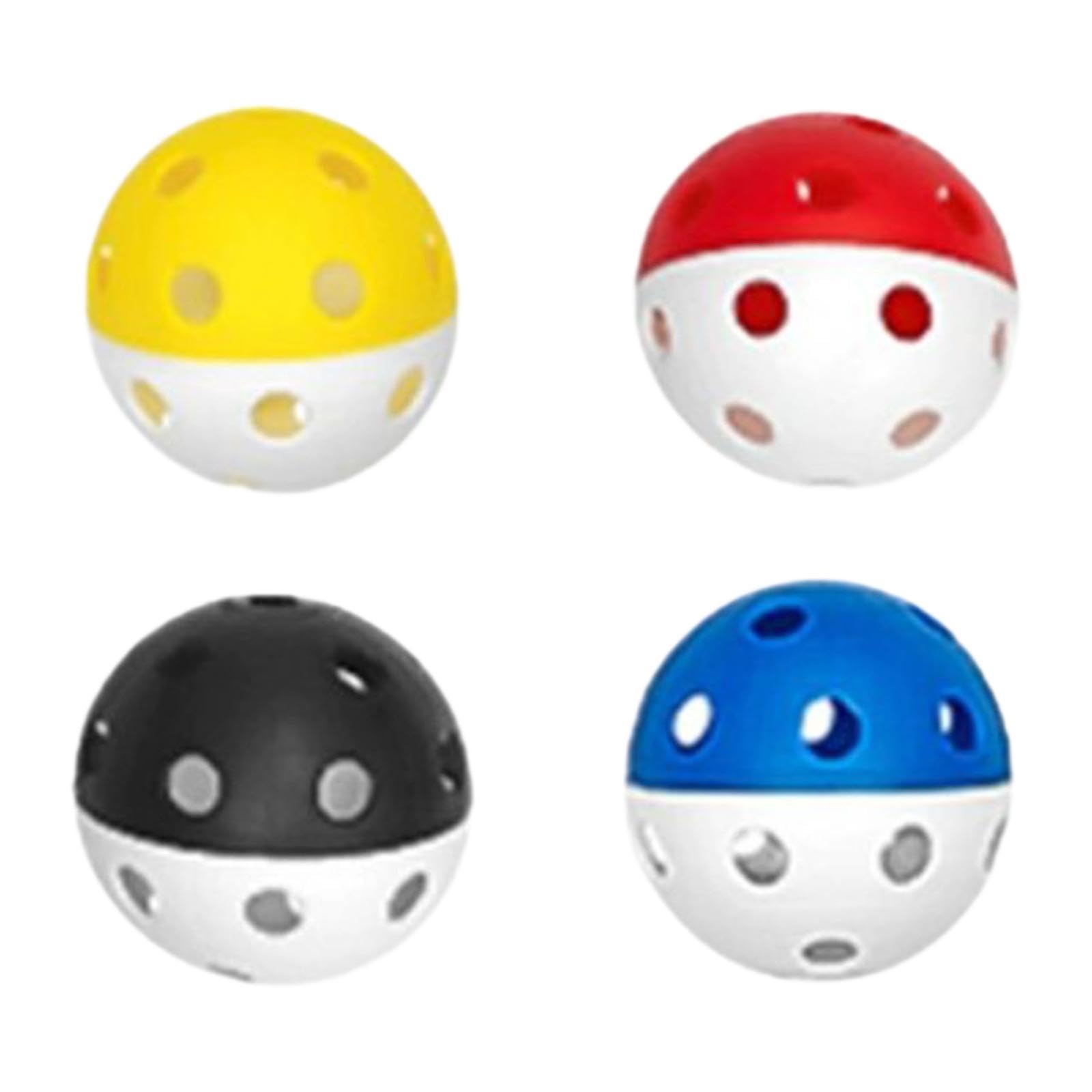 Lot de 4 Balles de Sol Unihockey Portables à 26 Trous, Idéales pour La Compétition, L'équipement, Les Joueurs et L'entraînement en Gymnastique
