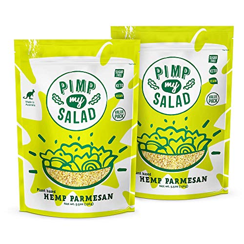 Pimp My Salad Hemp Parmesan | Vegan Cheese | Plant Based SuperFood | Diary Free Alternative | Gluten Free | Low Carb | 2 Value Packs