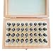 HimaPro Letter and Number Stamp Set 36pcs 40Cr Alloy Steel Metal Stamp Number & Letter Punch Set in a Wooden case (4mm 5/32 Inch)