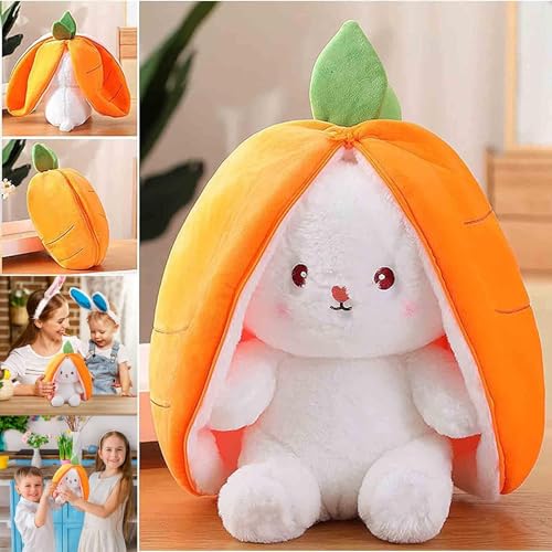 Kuscheltier Hase 18cm Erdbeer Design - süßes Plüschtier für Kinder