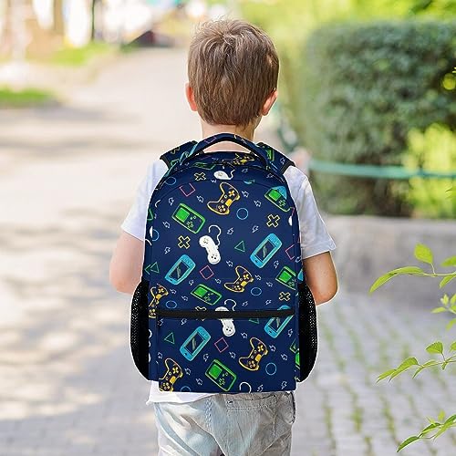 Gamer Backpack for Boys, 16 Inch Gaming Backpacks for School, Cool, Adjustable Straps, Durable, Lightweight, Large Capacity Bookbag for Kids2