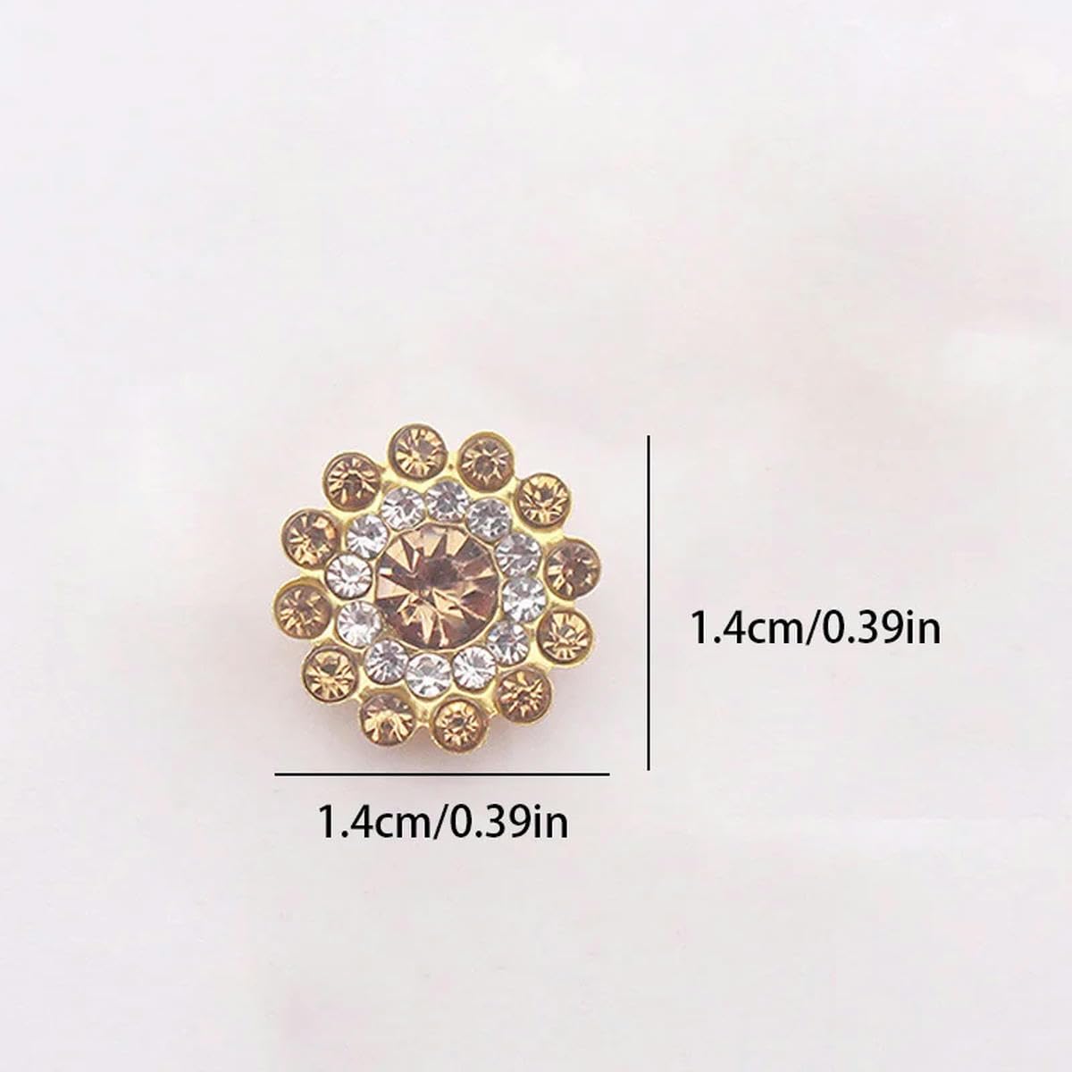 IWOWHERO Bijoux Boutons Tournesol Strass Petits Boutons De Couture En Verre Faciles À Coudre
