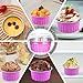 WYIPOLZI 200pcs Pink 5oz Aluminum Foil Baking Cups with Lids, 5oz Round Cupcake Liners, Disposable Tart Pie Tin Pan Holders for Christmas Party, Muffins, Pudding, Flan, Party, Wedding, Easter Desserts