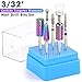 Ejiubas Nail Drill Bits, Tungsten Carbide Drill Bits For Nails, 7PCS Nail Bits For Nail Drill, 3/32 Inch Nail Bits, Nail Drill Bits For Acrylic Nails