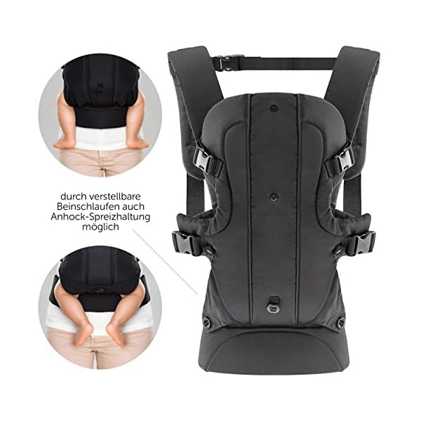 Fillikid - Ergonomische Babytrage/Kindertrage 4in1 - Bauchtrage, Rückentrage, variable Blickrichtung/mitwachsend, verstellbar - für Babys & Kleinkinder (3,5-15 kg) – Bild 3