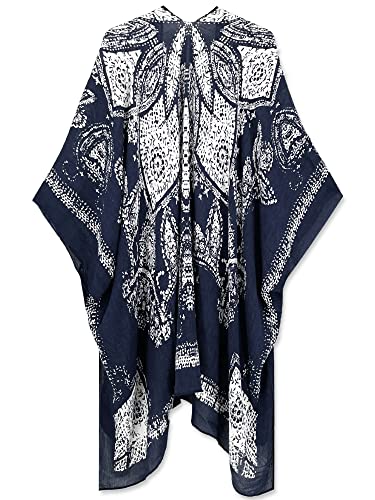 Image of Spicy Sandia Kimonos for Women Floral Beach Cover Up Loose Swimsuit Bathing Suit Coverup Cardigan for Summer Swimwear