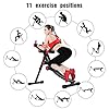 Ab Machine, Enow 11 in 1 Foldable Abs Workout Equipment, Height Adjustable Ab Trainer Exercise Machine, Fitness Core & Abdominal Trainers for Arms/Legs/Glutes, LCD Display, for Home Cardio Gym Workout