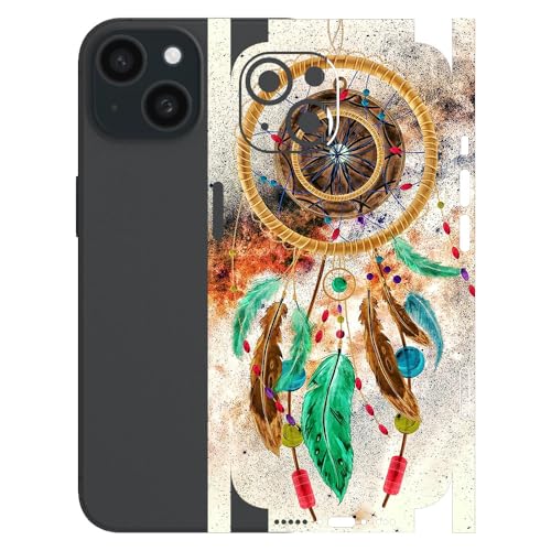 Image of AtOdds - Full Body Back Screen Guard Protector Film - Lamination Wrap Skin Sticker for iPhone 15 | Scratchproof Matte Finish (Design - Dream Catcher)