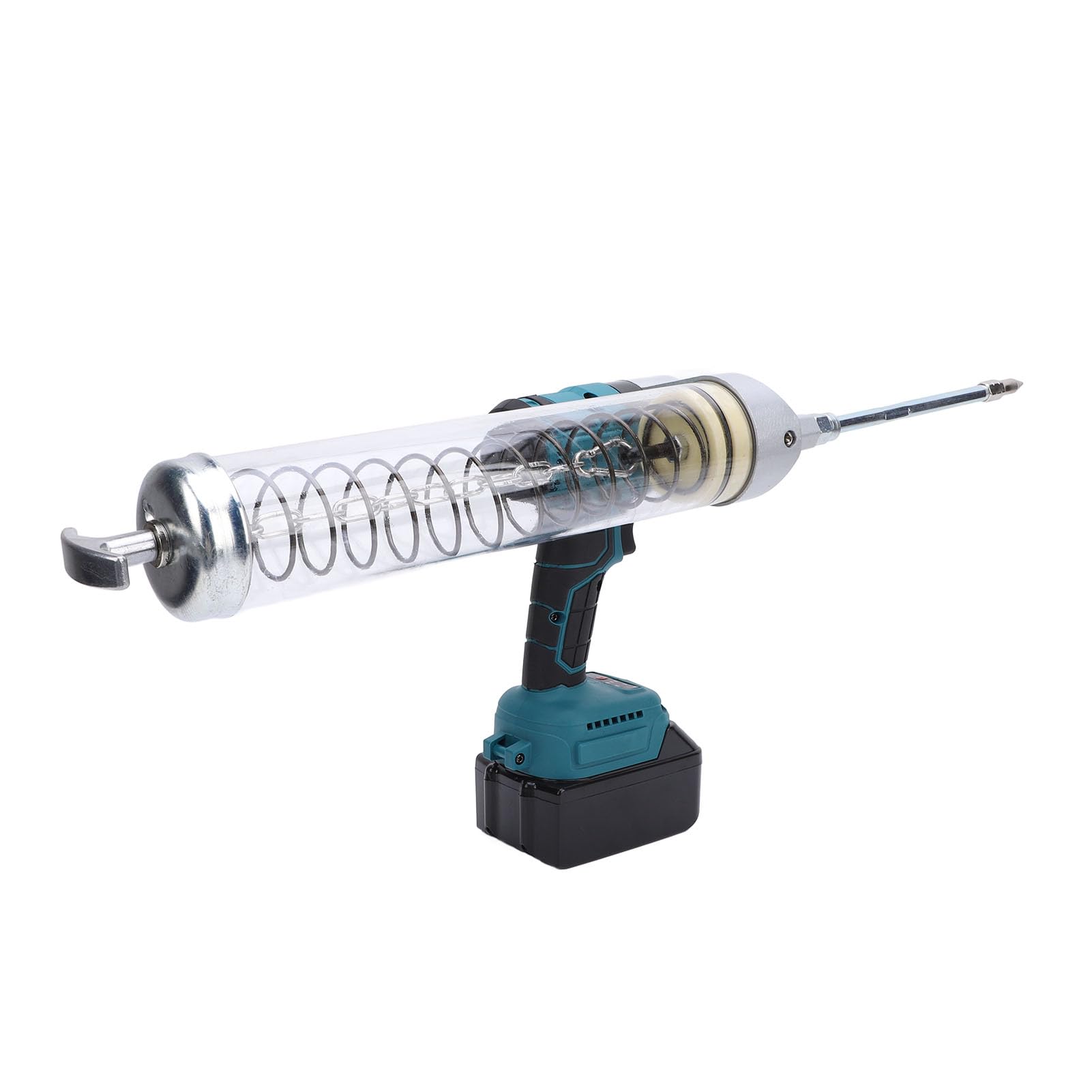Pistola de Engrase de Batería de Iones de Litio, Pistola de Engrase Eléctrica Inalámbrica Recargable 6 Oz/min con Manguera Flexible para Excavadora (Enchufe de la UE)