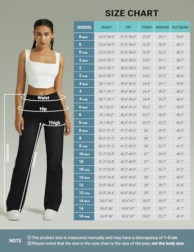 Image of FUNUCA Straight Leg Jeans for Women,High Waisted Wide Leg Loose Microelastic Boyfriend Denim Pants