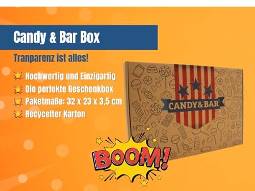 JUMBO USA Sweets Box | 21 Teile | American Candy Box | Geburtstag | Partykracher | Süßigkeiten-Sortiment | Hypebox | Halloween Party Süßigkeiten | Candybox | Candy & Bar ®