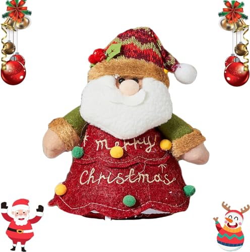 Christmas Gift Bags Zipper Design Christmas Gift Doll Bags 3D Doll Decoration Gift Bag Christmas Gift Bags for Party and Festival Santa Christmas Candy Bags (D)