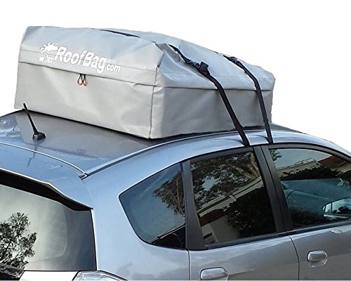 RoofBag Rooftop Cargo Carrier| 100% Waterproof-Premium Triple Seal for Maximum Protection| Made in USA|2 Yr Warranty | Fits ALL Cars: With Side Rails, Cross Bars or No Rack| Includes Heavy Duty Straps