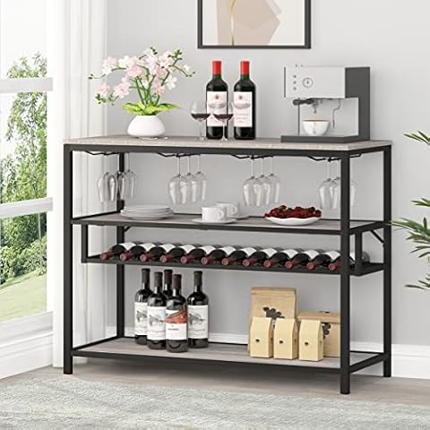 LVB Mesa rústica para vino y café con almacenamiento Cover