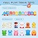 Montessori Toys for Toddlers 1 2 3 Years Old, Farm Animal Train Set with Counting Matching Sorting Activities 9 Barns, 10 Finger Puppets, 2 Stickers-Learning Toys for Baby Boys Girls, Preschool Gift